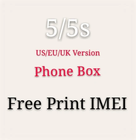 

50pcs/lot US/EU Version Retail Phone Paper Packaging Box for iPhone 5/5s with Accessories With Manual Sticker usb free imei
