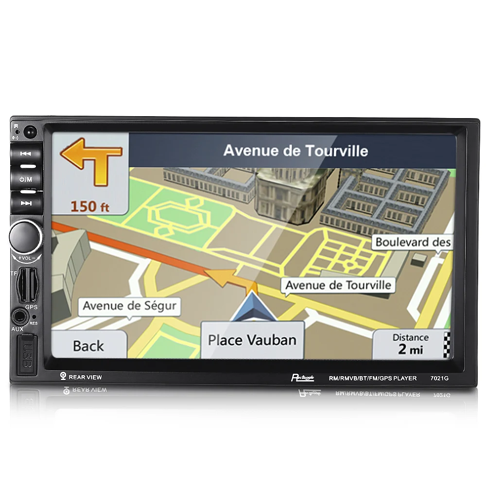 7021G 7 дюймов Автомобильная интеллектуальная система gps Bluetooth FM HD экран 2 Din
