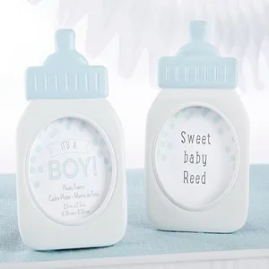 

FREE SHIPPING(10pcs/Lot)+"It's a Boy!"Classic Blue Baby Bottle Photo Frame Baby Birthday Party Decoration Table Name Card Holder