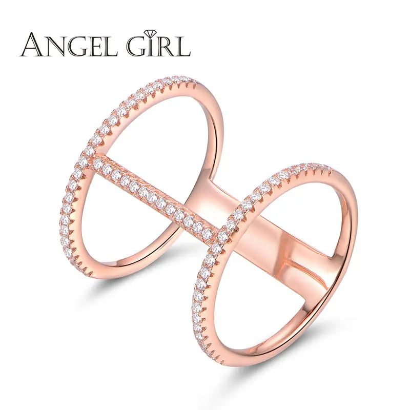 AngelGirl AAA+ Элегантный квадратный 4 мм CZ 7,5 дюймов Подвеска-шарм браслеты и браслеты розовое золото цвет Принцесса Cut Белый позолоченный браслет