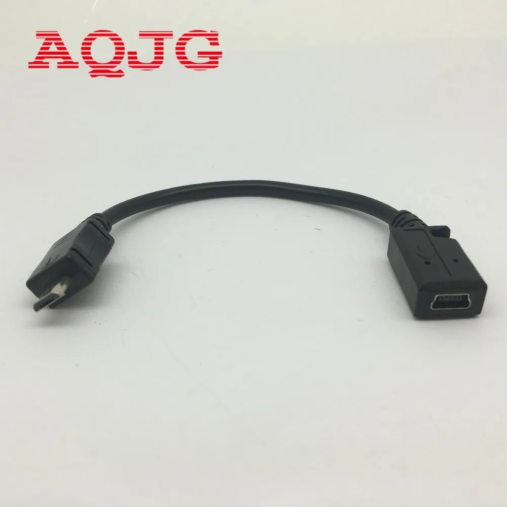 Новый USB 2 0 Mini B 5-контактный переходник с гнездом на микро штекер около 15 см черный