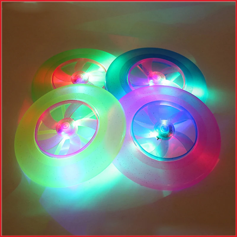 Spin-LED-Light-UFO-flying-disc-Magic-Outdoor-Kid-Toy-Colorful-Fashion-Flying-Disk-Saucer-Classic