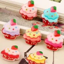 100 шт. смешанные чизкейк смолы отвечал алмаз аксессуары и украшения для детей головные уборы мобильных красоты DIY Материал 20*22 мм