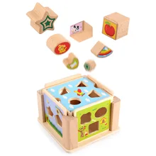 Монтессори Обучающие деревянные игрушки красочные геометрические головоломки соответствия игрушка Детские часовая головоломка материалы по системе Монтессори YE0764H