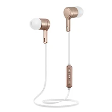 100 шт Золотая стерео Спортивная гарнитура bluetooth наушники беспроводные с mircrophone наушники-вкладыши Наушники для сотового телефона