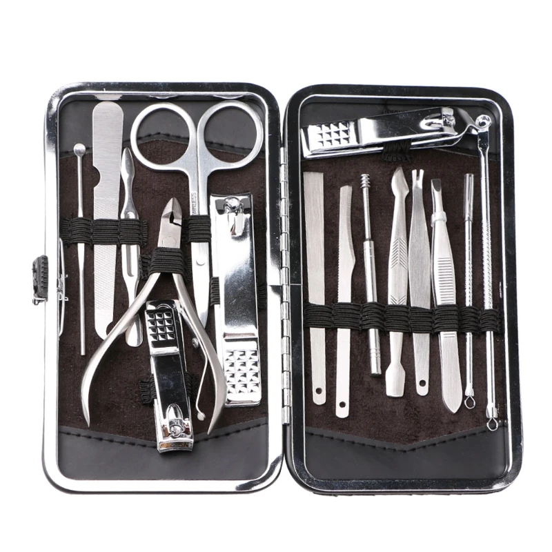 16Pcs Men Women Nail Care Personal Manicure & Pedicure Set Travel