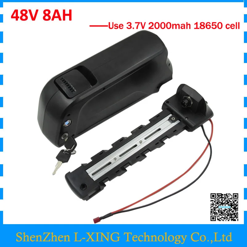 

500W 48V 8AH electric bicycle battery 48V down tube lithium battery with USB port use 2000mah 18650 cell 2A Charger