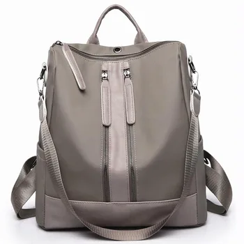 

2019 New Fashion Women Backpack shoulder Canvas Nylon Oxford Spinning Multifunction Big Bag Famous Designer Chain Bag