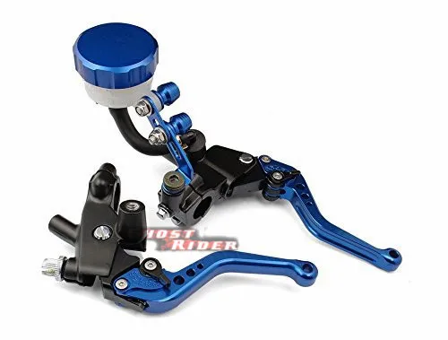 

Fast Shipping Universal Motorcycle Blue Brake Clutch Master Cylinder Set Kit Reservoir Levers 7/8