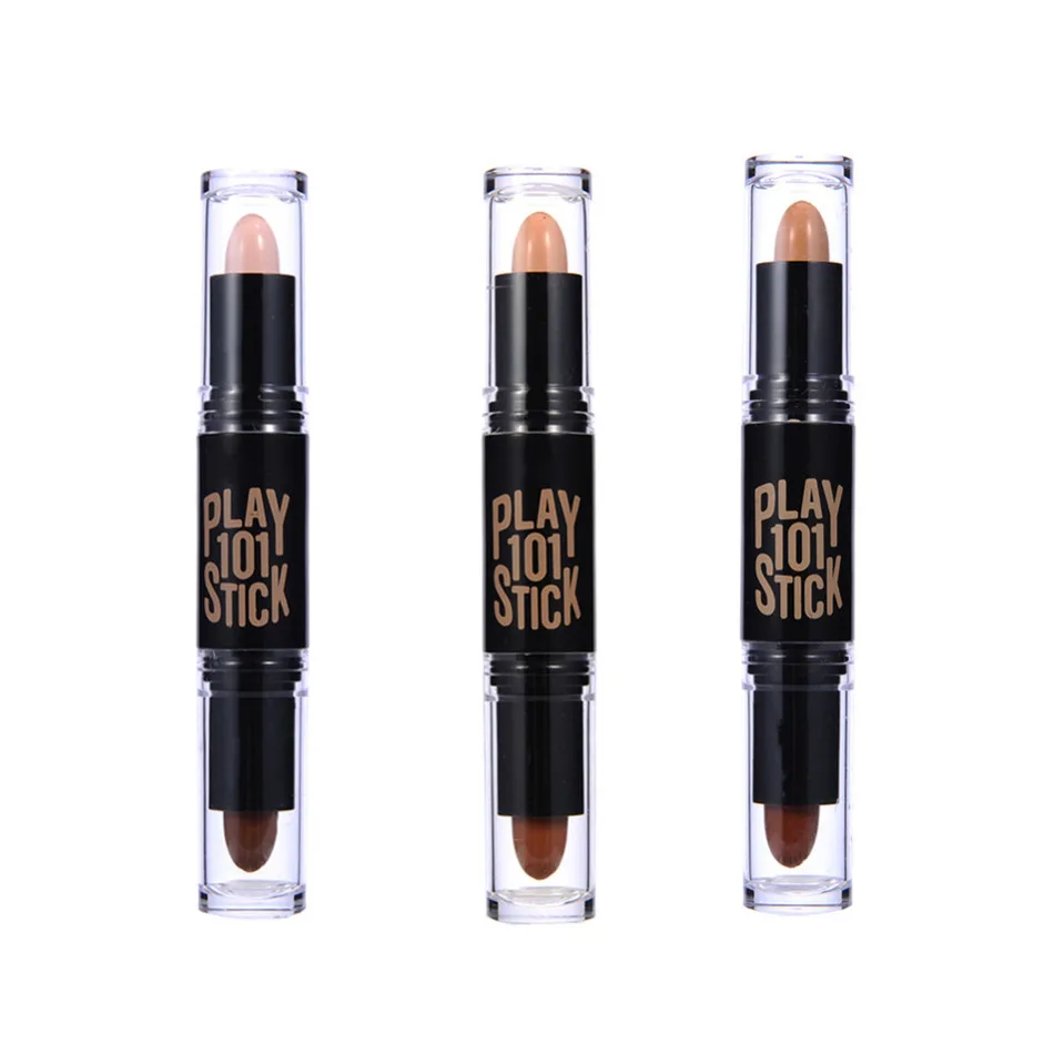 

2 Colors Face Concealer Highlight Contour Shadow Stick Double-head Contouring Highlight Concealing Cream Face Cosmetic Makeup