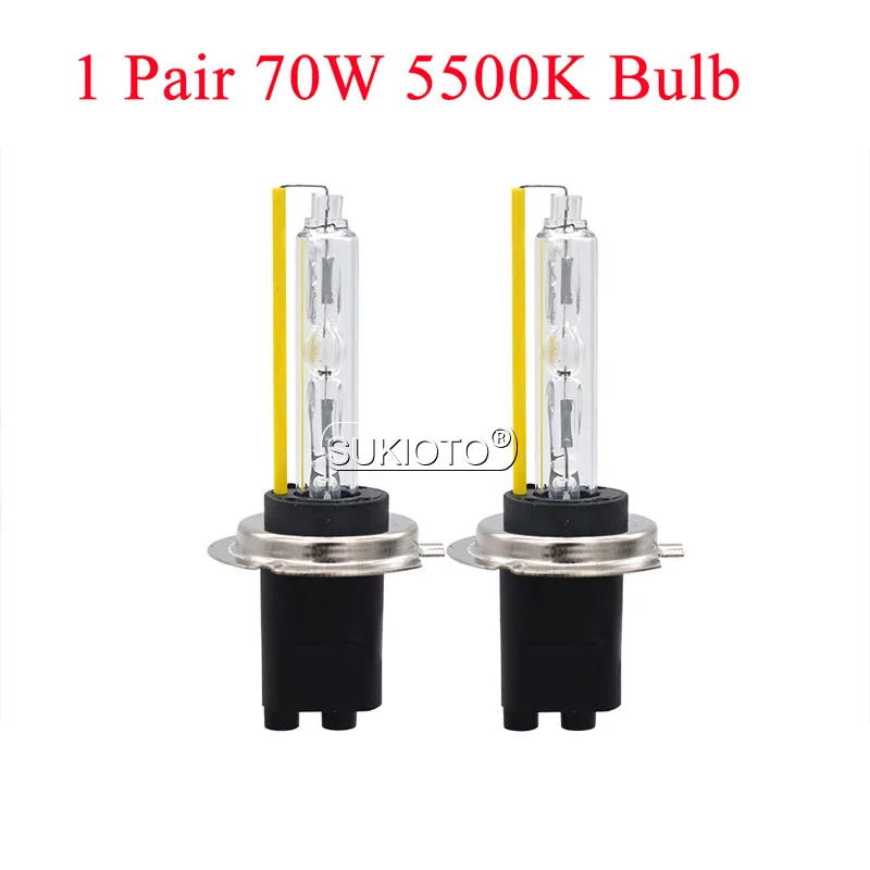 SUKIOTO AC 12V 70W Xenon HID Kit Xenon H7 H1 H3 H11 HB3 HB4 9012 D2H 5500K HID Bulb 70W DLT F7 Fast Bright Ballast Kit Xenon H7 (11)
