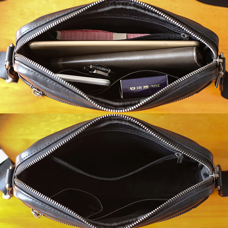 AETOO Shoulder bag male leather fashion casual oblique cross bag trend horizontal men's head layer cowhide bag