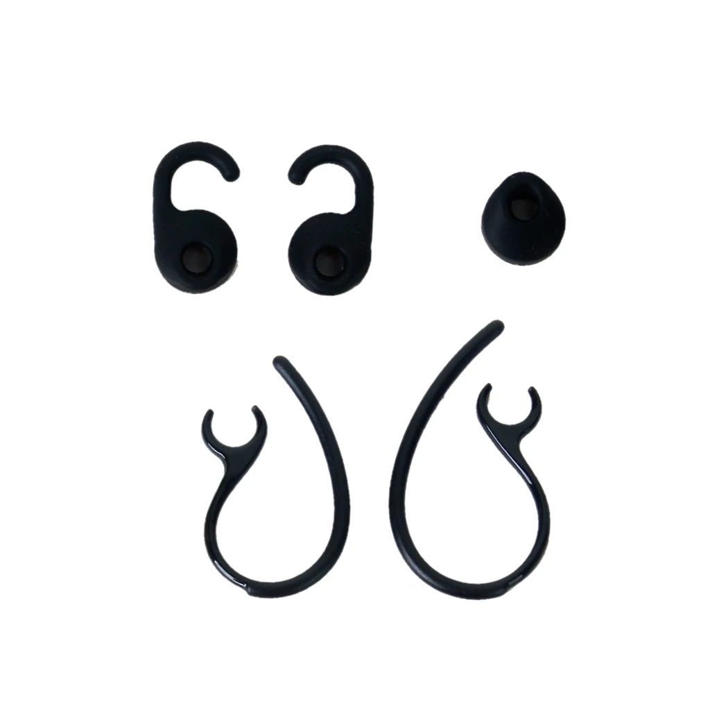 Black Ear Bud Gels Hooks Set Replacement Parts For Jabr EASYGO/CLEAR/TALK Bluetooth Earhook Wireless Headset Accessories