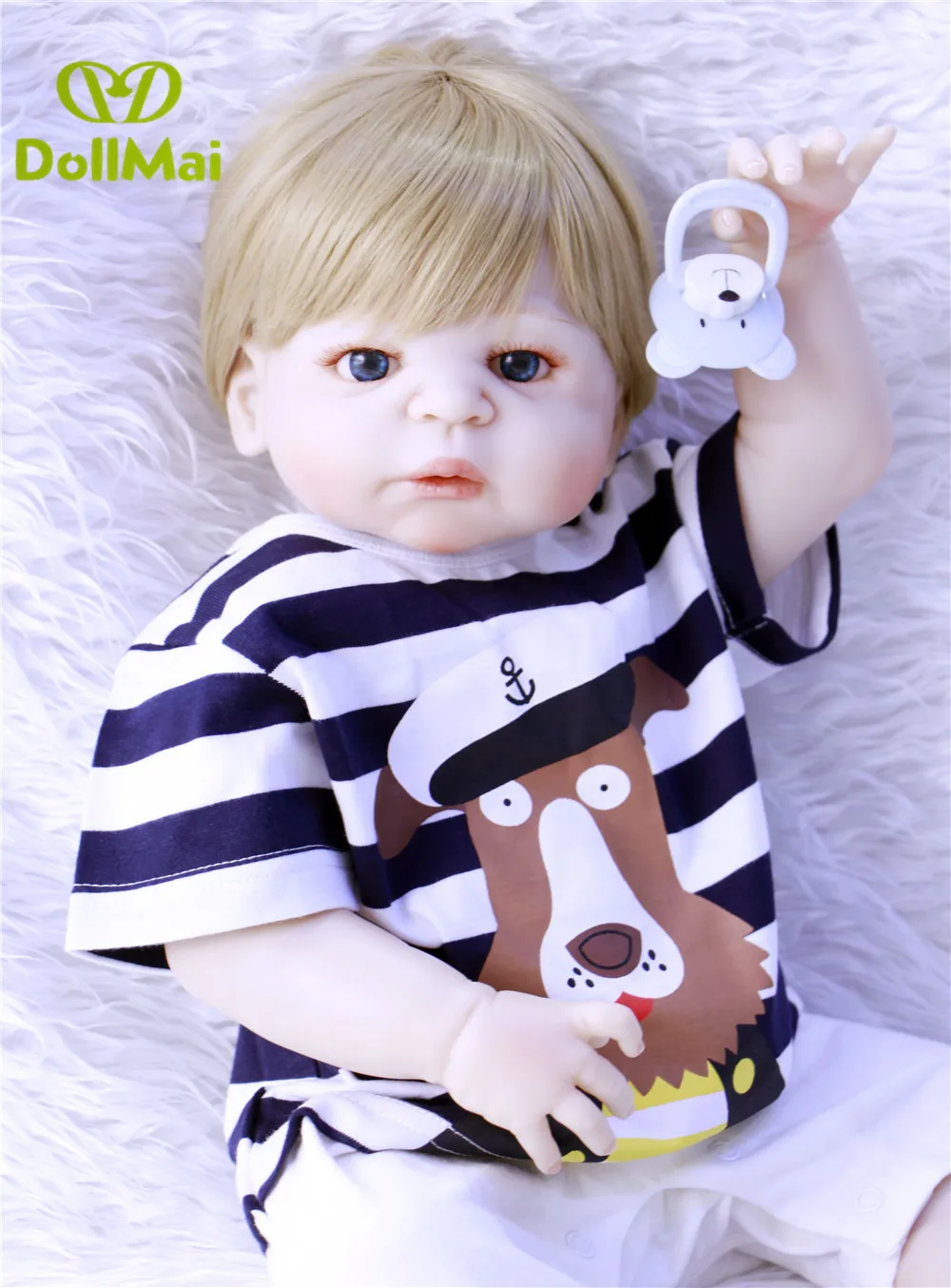 Reborn real baby doll 23 &quot57 см куклы мальчиков для новорожденных силиконовые девочек