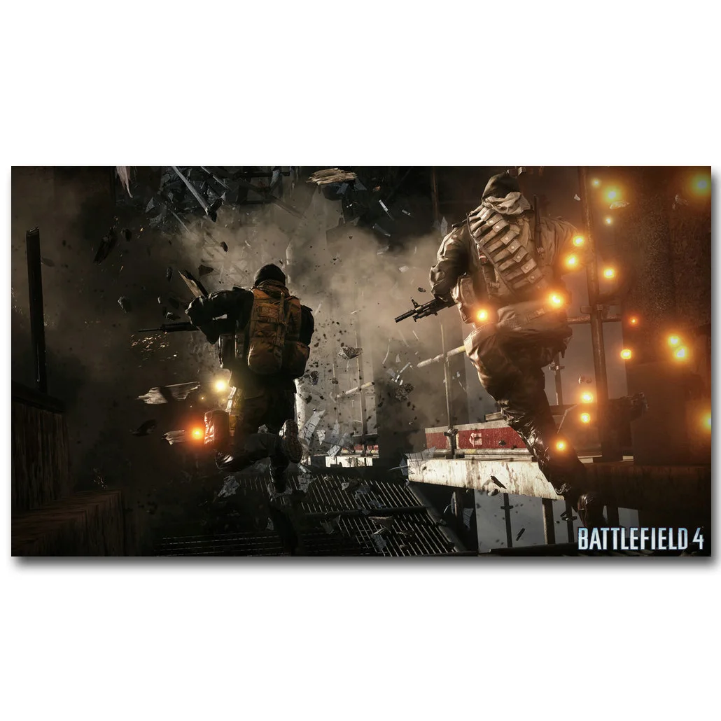 Battlefield BF 1 4 художественная шелковая ткань с принтом плакатов 13x24 24x43 дюймов