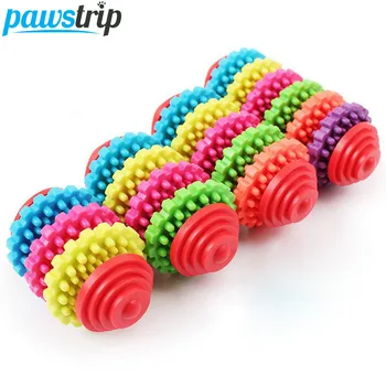 

1pc Colorful Rubber Dog Chew Toys Funny Cleaning Teeth Pet Puppy Training Toys