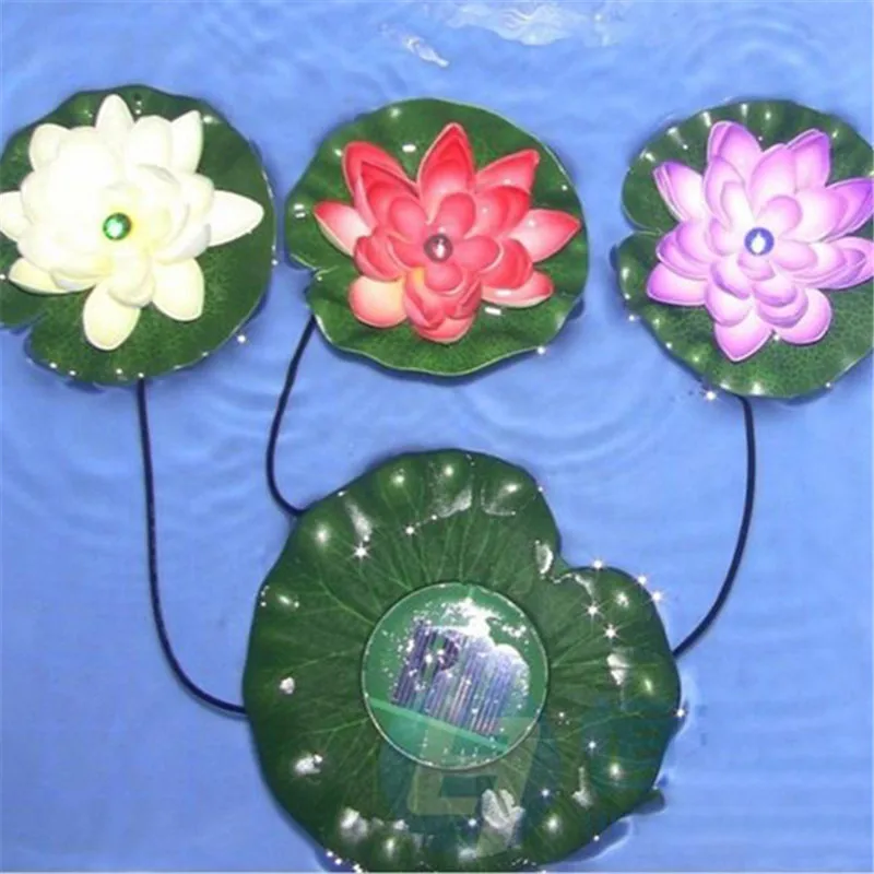 

Luminaria Luz LED Solar Energy Panel Battery Lotus Lights Garden Outdoor Waterproof Pond River Pool Floating Lamp Garland Decor