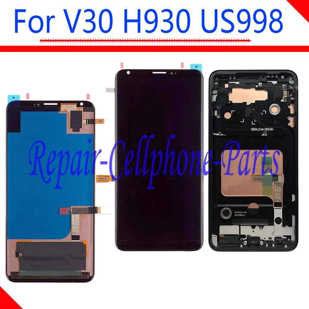 

6.0 inch NEW Full LCD display + Touch Screen Digitizer Assembly + Frame Cover For LG V30 LG-H930 H930 US998 Free Shipping