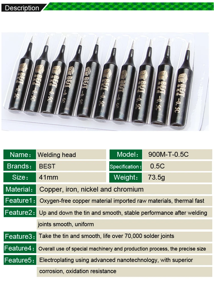 Outils De Soudage Avec Pointes De Fer A Souder Sans Plomb Pour Hakko Bst 900m T 0 5c Fx8 8d Saike 909d 936 Cxg 936d 852 10 P Lot Aliexpress