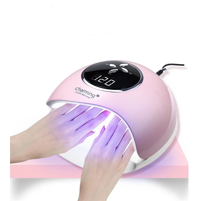 Charming Pink Manicure Machine Auto Sensor Smart Timer Memory UV LED