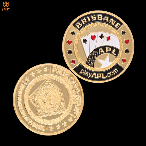 Big Blind Valuable Gold Coin WR Poker Chip Card Guard Casino Texas Hold Small 