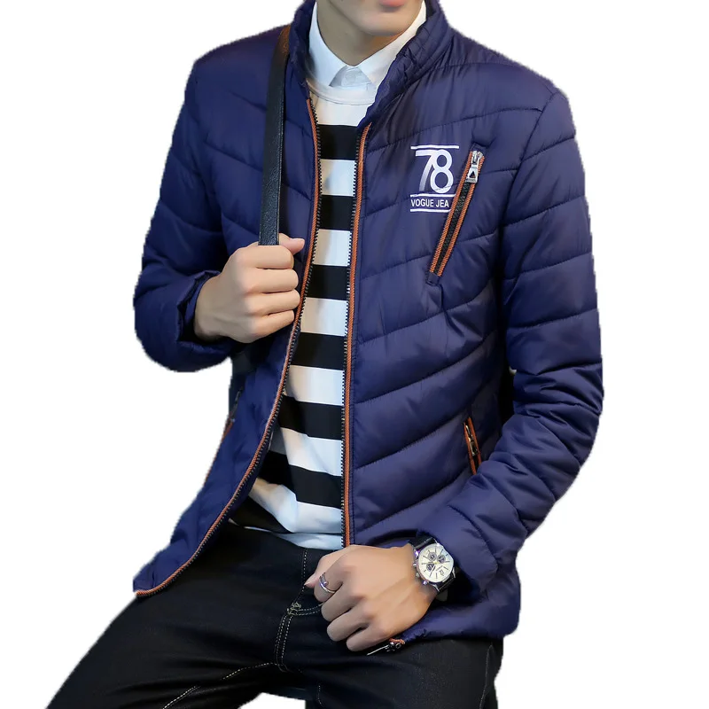 Teens Winter Jackets Men Parka Fashion Casual Warm Thick Coat Male Casual Cotton Padded Plus Size Stand Collar Over Coats z15