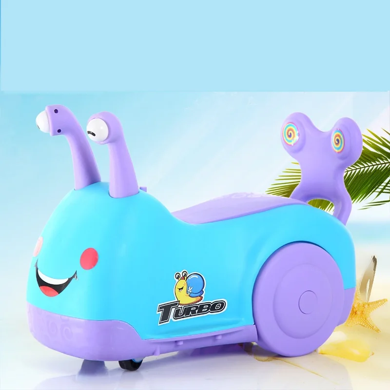 Детский скутер Улитка кататься на ребенка йо-йо ребенок strole автомобиль баланс ног скутер - Цвет: Синий