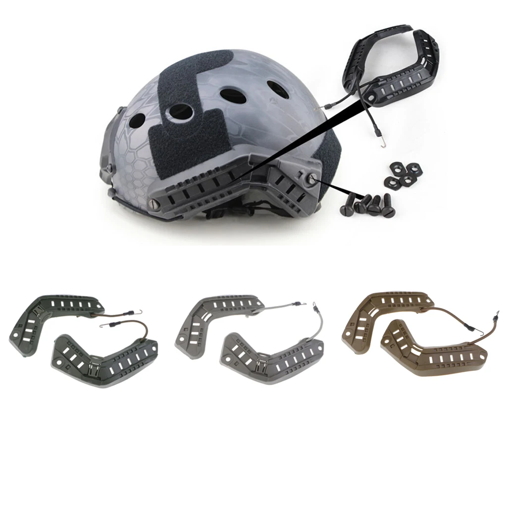 Tactical Fast ARC Helmet Side Rail Guide Mount Kit for Hunting Paintball
