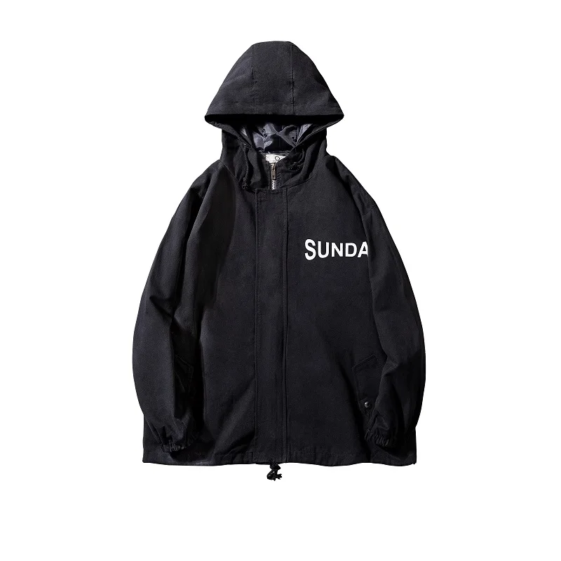 

2019 Spring New men's Letter Jackets Lightweight Hooded Jackets Fashion Tracksuit Casual Coat Size M-3XL,YA001