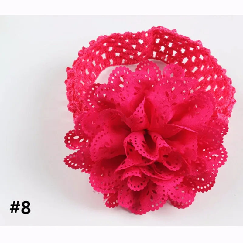 Knitted Girl Headbands New Head Rope Hollow Flower Belt Princess Hair Band 2016 Kids Hairband Baby Hair Accesories Free Shipping (7)