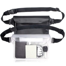 Водонепроницаемый чехол-сумка с регулируемым поясным ремнем для пляжа, плавания, каякинга, походов, защиты телефона, камеры Cash Passpor