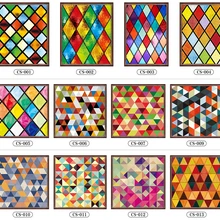 Пользовательские витражные наклейки для окон, полупрозрачные церковные витражи, окна, двери, шкаф, наклейки из фольги 60x130 см