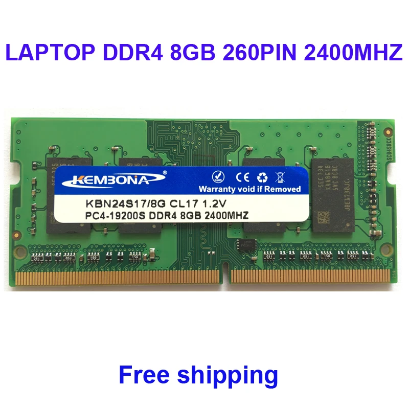 Pаспродажа Kembona оперативная память ноутбук DDR4 8 Гб 2400 МГц 2666 МГц 8G для ноутбука SODIMM ram модуль 260PIN