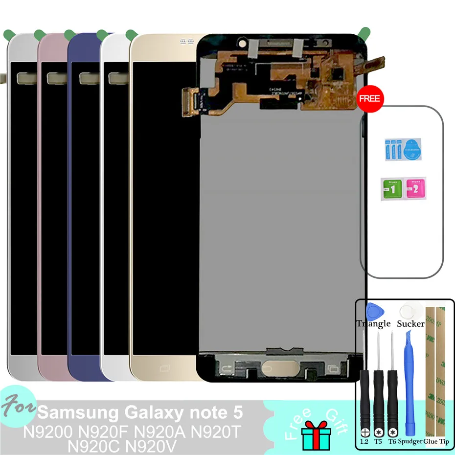 

SzHAIyu TFT LCD for SAMSUNG Galaxy Note 5 Note5 Display Touch N920A N9200 SM-N920 N920C Digitizer Assembly Screen Protector