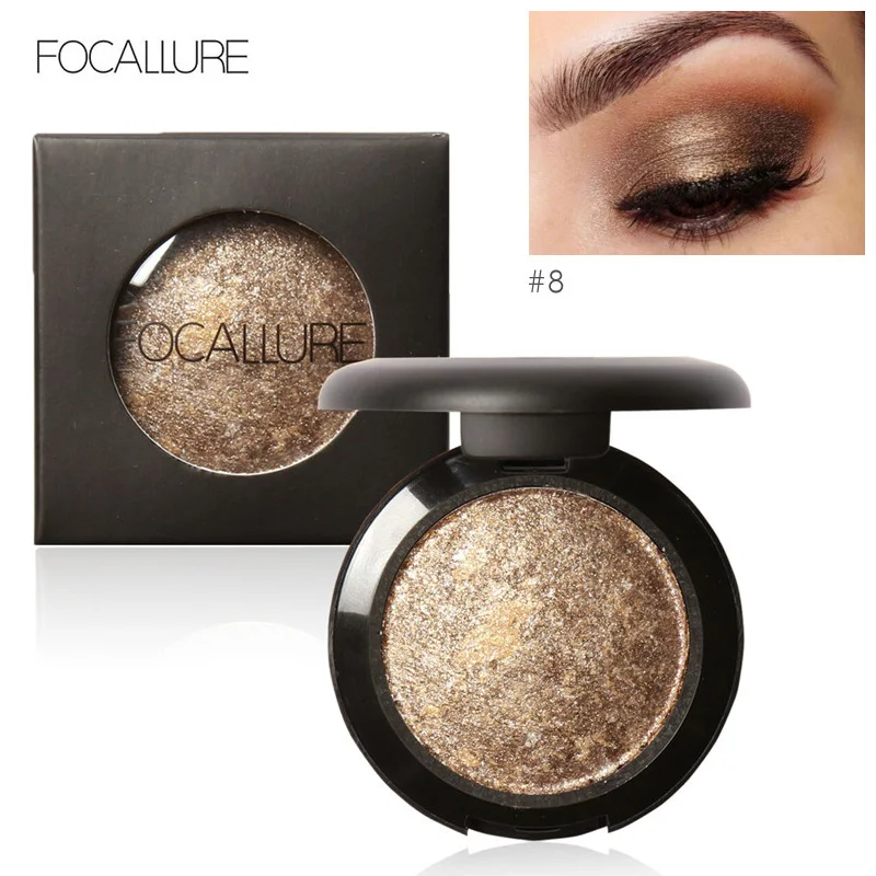 

Focallure Baked Eyeshadow Palette Glitter Eye shadow Shimmer Eye Makeup Powder 10 Colors Pigment Smokey Matte Eyes Make up Tools