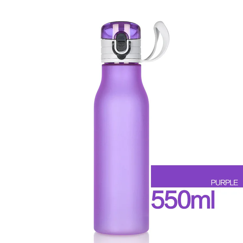 Universal frosted cup wholesale plastic cup sports water bottle cylindrical solid color black Travel Cup Carry Loop Apr10 (8)