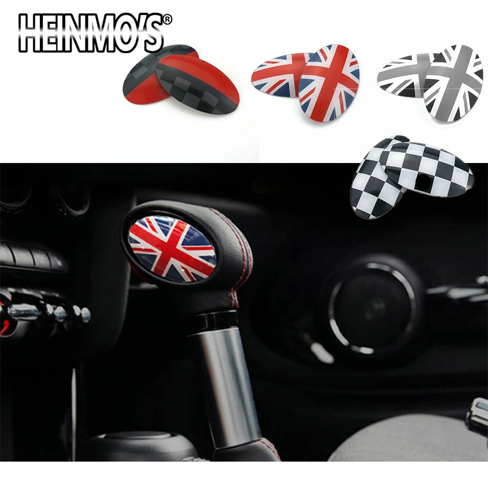 

2PCS Car Shift Knob Trim Covers Stickers for Mini Cooper F54 F55 F56 F60 Countryman Clubman Hardtop Hatchback Car Accessories