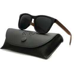 Для мужчин бренд Originals поляризованные древесины бамбука солнцезащитные очки орехового дерева солнцезащитные очки с серыми зеркальными