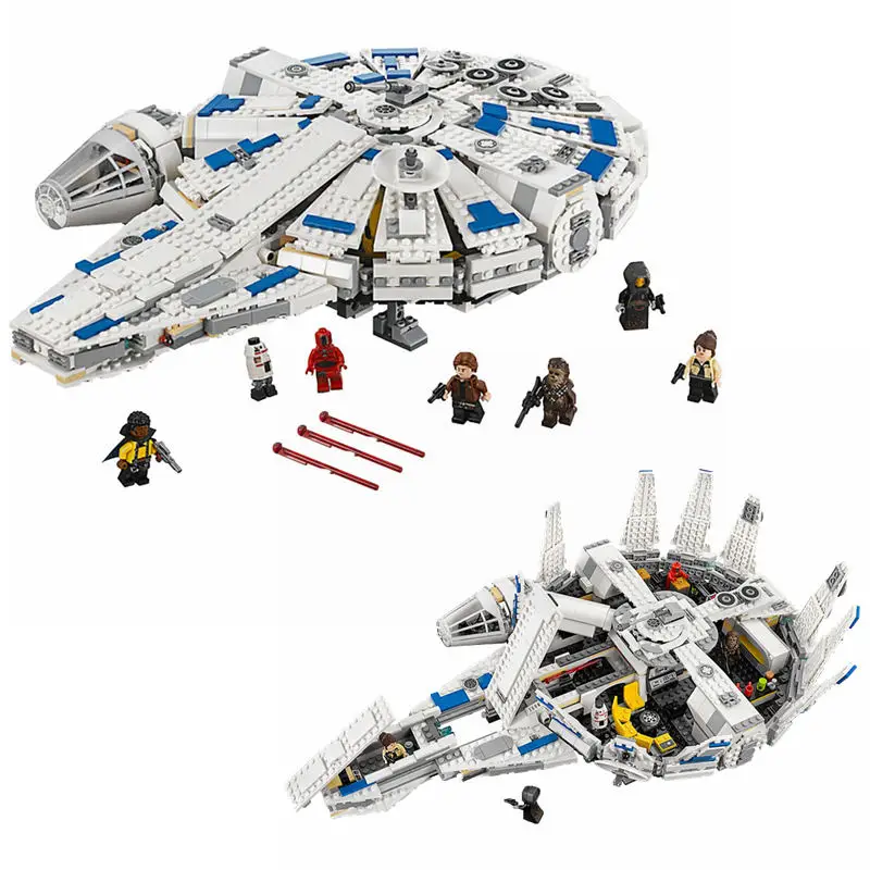 

New Space Wars Kessel Run Millennium Falcon Starship Model Building Blocks Spaceship Battle Figures Bricks Toys For Children