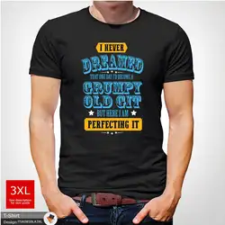 Идеальный ворчливый старый Git Мужская забавная футболка подарок для Него папа Дедушка серый! Новые футболки Забавные топы Tee Бесплатная