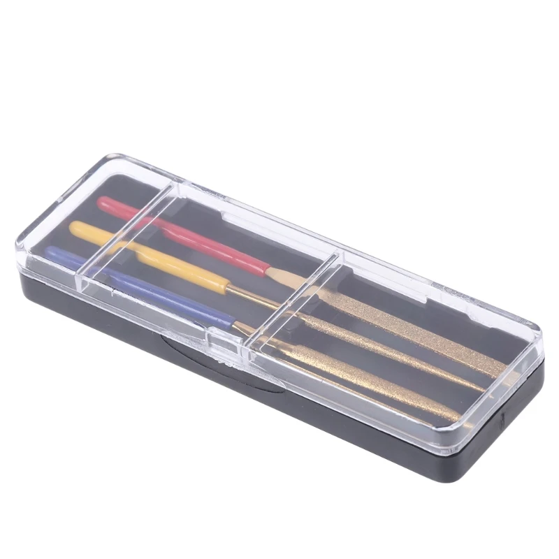 

3 Pcs Diamond Needle File Set Titanium Plating Stone Jewelry Wood Craft DIY Tool