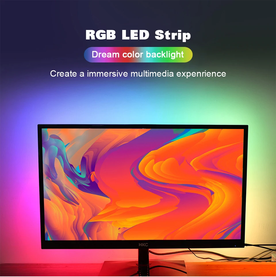 Goodland светодиодный светильник для Kicthen лампа 1 м 2 м 3 м 4 м 5 м RGB Светодиодная лента USB для шкафа Шкаф подсветка ТВ