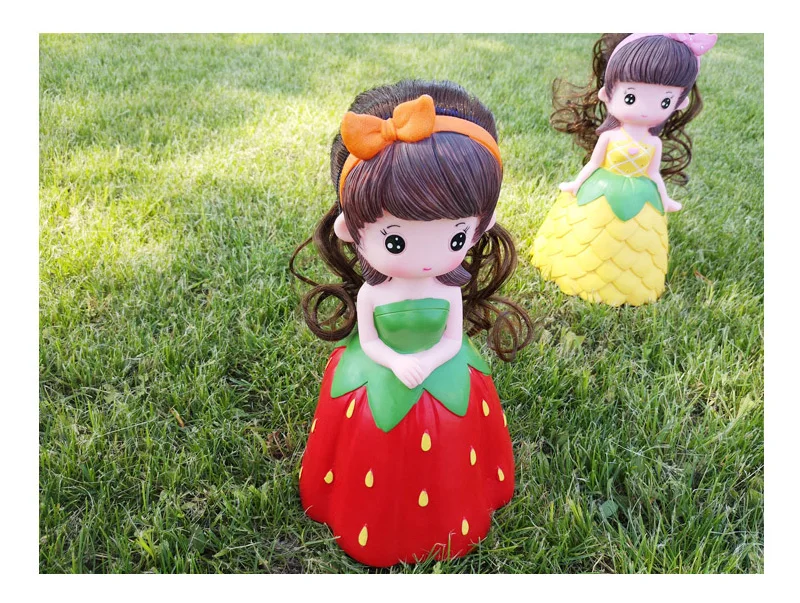 Креативная кукла денежный банк ремесло милые фрукты Барби Кукла Монета Банка миниатюры детская игрушка домашние декоративные предметы