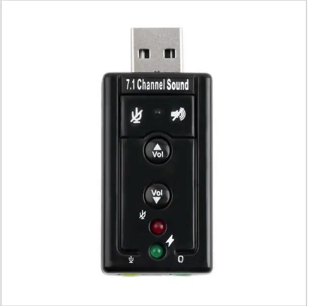 

Drop Shipping External USB Sound Card 7.1 Channel 3D Audio Adapter with 3.5mm Headset MIC for PC Desktop Notebook