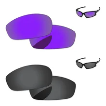 Черный, серый и плазменный фиолетовый 2 пары Поляризованные замены линзы для Разделение солнечные очки к куртке Frame UVA и UVB Защита