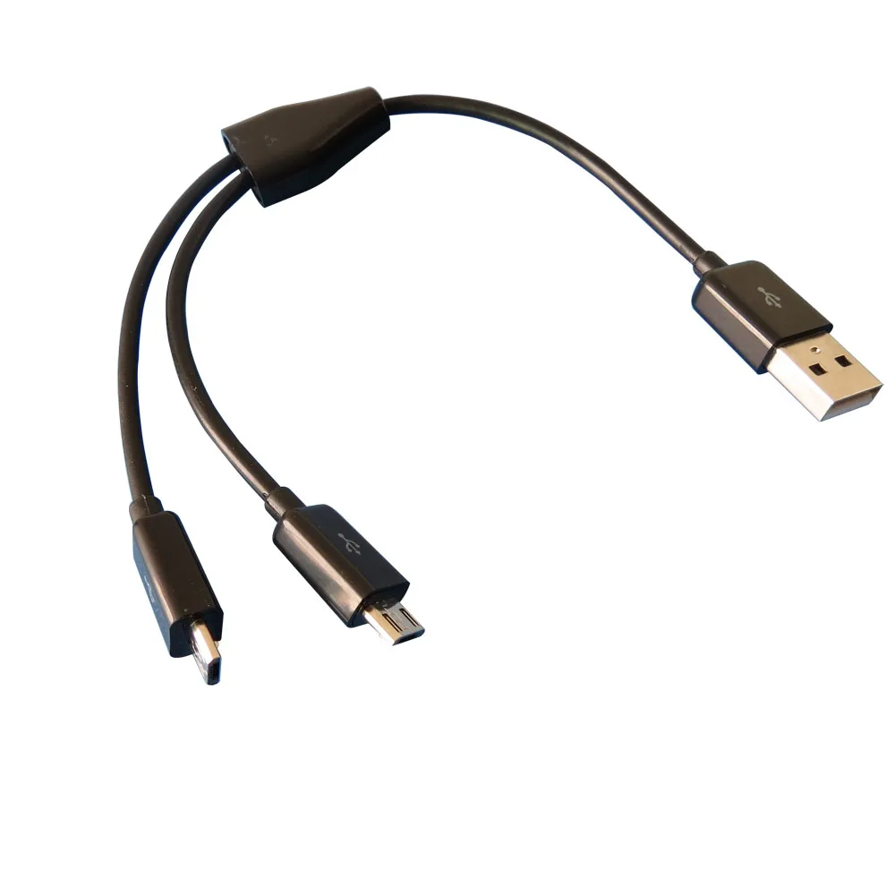 20 см двойной разветвитель микро-usb кабель мощность 2 Micro USB устройств