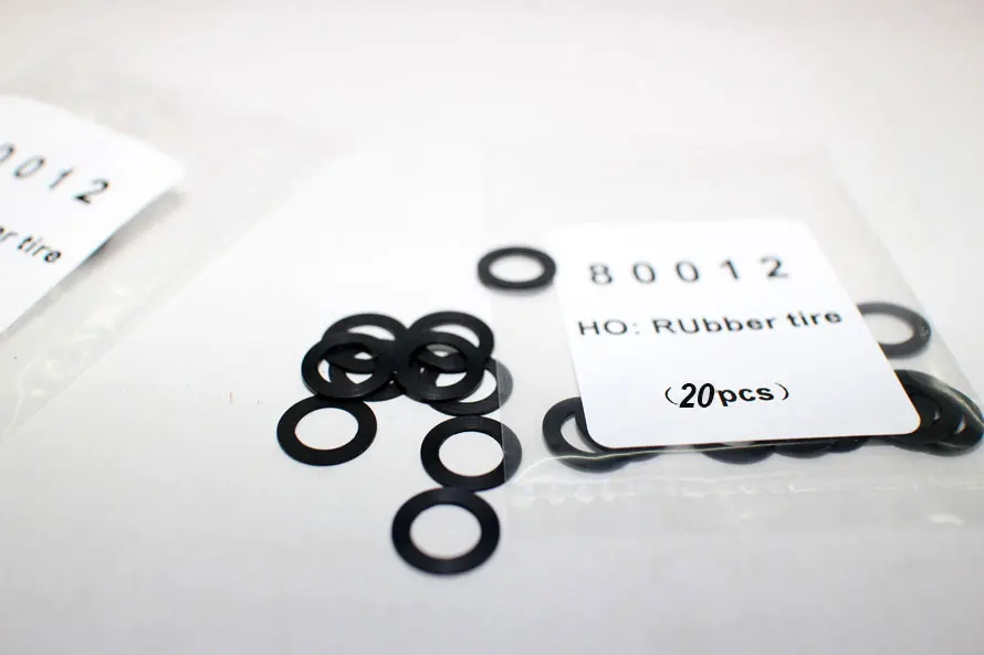 20 PCS 1/87 Rubber Ring Band Wheel Anti-skid Universal Model Train Ho Scale Accessories