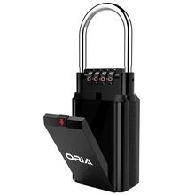 ORIA Key Storage Lock Box 4 Digit Combination Lock Waterproof Safty Box Wall Mounted Indoor Outdoor Security Padlock ORIA Key Storage Lock Box 4 Digit Combination Lock Waterproof Safty Box Wall Mounted Indoor Outdoor Security Padlock