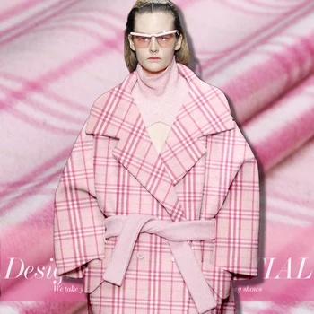 

Plaid thick wool worsted wool fabric apparel fabrics crisp coat wholesale high quality wool cloth