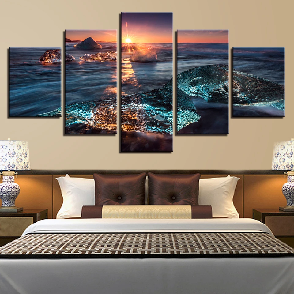 Картины на холсте с рамкой OKHOTCN фотообои для гостиной 5 шт. картины глазурью